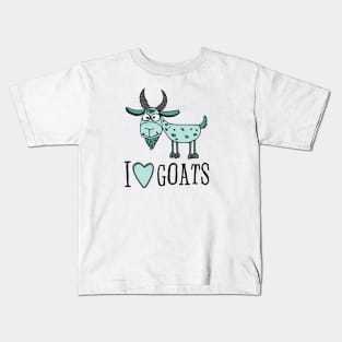 I Love Goats Kids T-Shirt